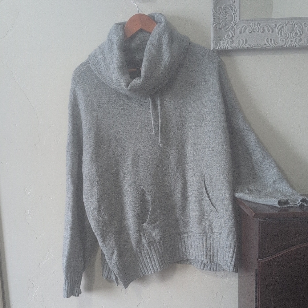 Olivia Sky Heather Gray Cowl Neck Sweater